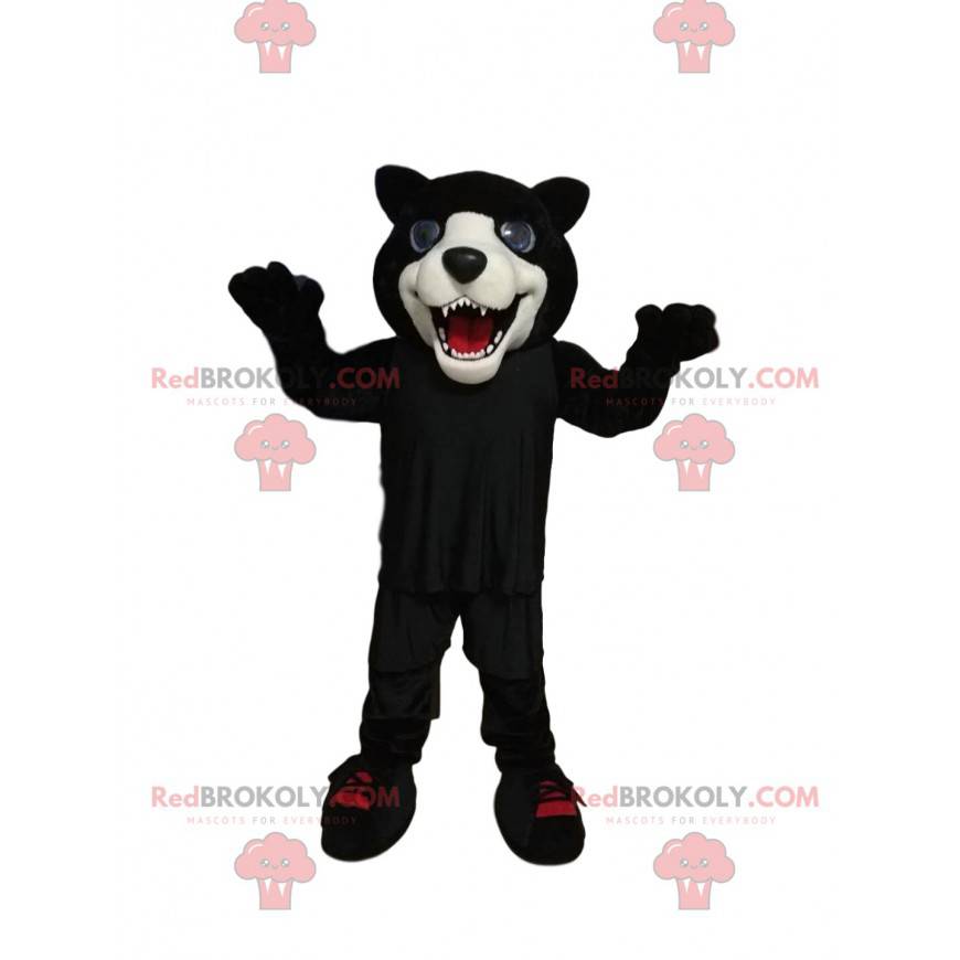 Brüllendes schwarzes Panther-Maskottchen - Redbrokoly.com Brüllendes schwarzes Panther-Maskottchen - Redbrokoly.com