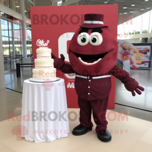 Maroon Wedding Cake maskot...