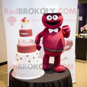 Maroon Wedding Cake maskot...