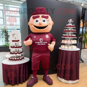 Maroon Wedding Cake maskot...