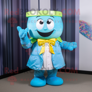 Sky Blue Pot Of Gold maskot...