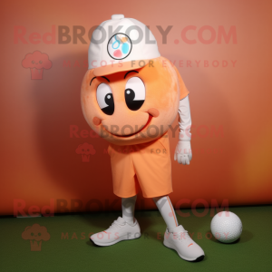 Peach Golf Ball maskot...