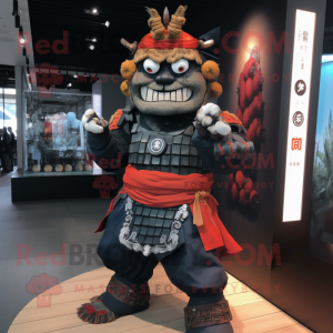 nan Samurai mascot costume character dressed with a Tank Top and Anklets