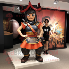 nan Samurai mascot costume character dressed with a Tank Top and Anklets