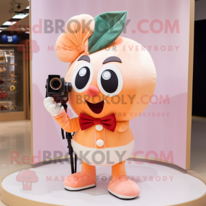 Peach Camera maskot kostym...