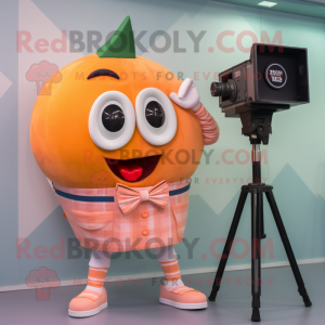 Peach Camera maskot kostym...
