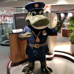 Navy Crocodile mascotte...