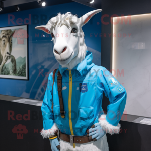 Sky Blue Boer Goat mascotte...