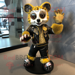 Gold Civet maskot kostym...