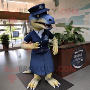 Navy Tyrannosaurus maskot...