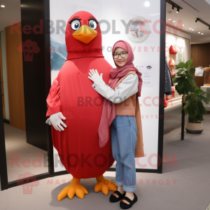 Red Pigeon maskot drakt...