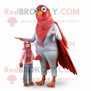 Red Pigeon maskot drakt...