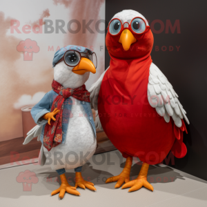 Red Pigeon maskot drakt...