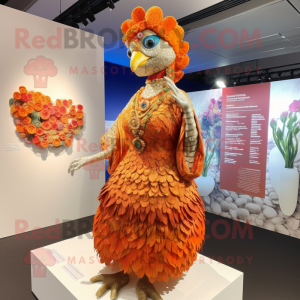 Orange Peacock mascotte...