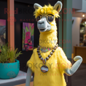 Lemon Yellow Llama mascotte...