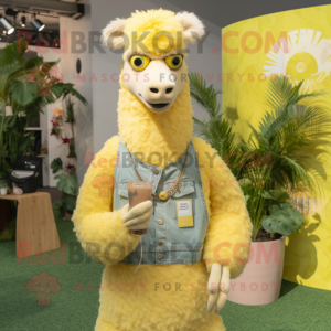 Lemon Yellow Llama mascotte...