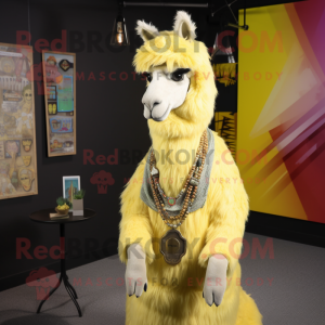 Lemon Yellow Llama mascotte...