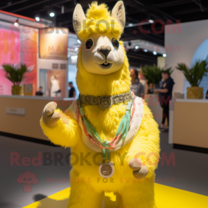 Lemon Yellow Llama mascotte...