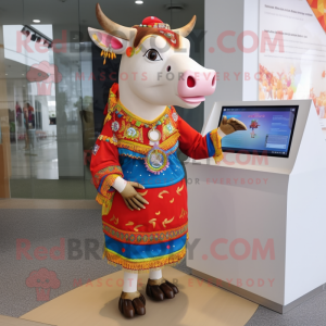  Zebu maskot drakt figur...