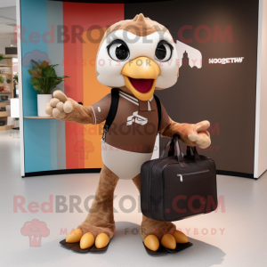 Brown Hawk mascotte kostuum...