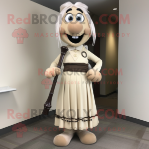 Beige säckpipa maskot...