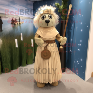 Beige säckpipa maskot...