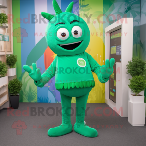 Grönt hänge maskot kostym...