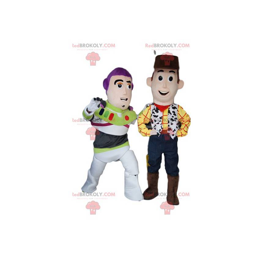 Maskottchen von Woody und Buzz Lightyear aus Toy Story -