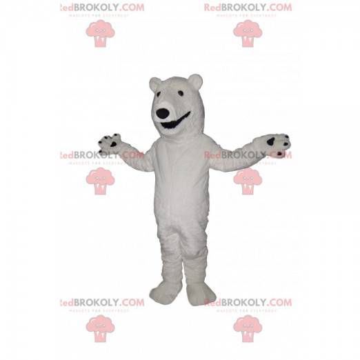 Maskot ledního medvěda se širokým úsměvem - Redbrokoly.com