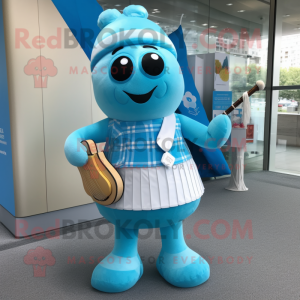 Sky Blue Bagpipe maskot...