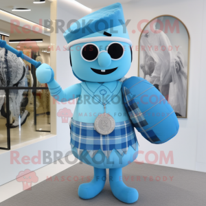Sky Blue doedelzak mascotte...
