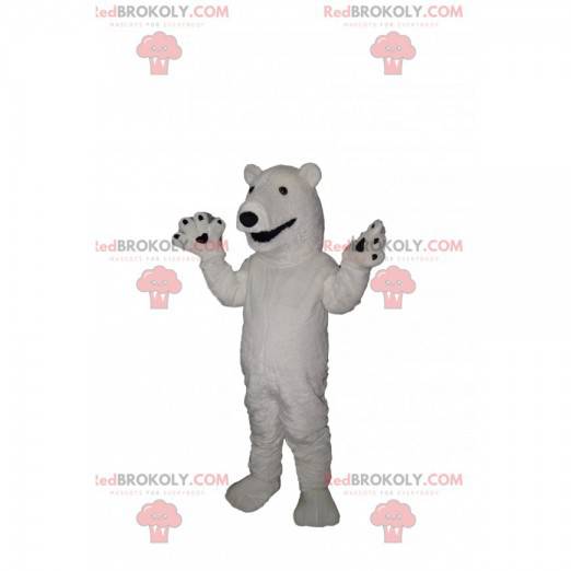 Eisbärenmaskottchen mit einem breiten Lächeln - Redbrokoly.com