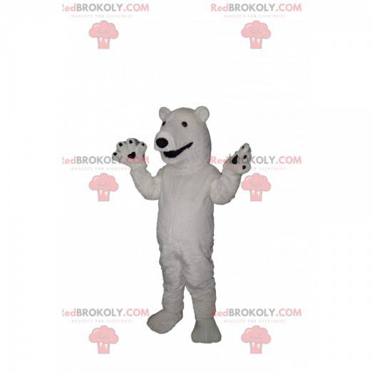 Mascote do urso polar com um largo sorriso - Redbrokoly.com