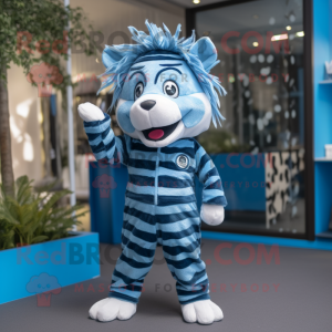 Blue Zebra mascotte kostuum...