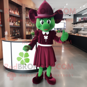 Maroon Four Leaf Clover...