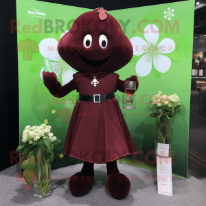 Maroon Four Leaf Clover...
