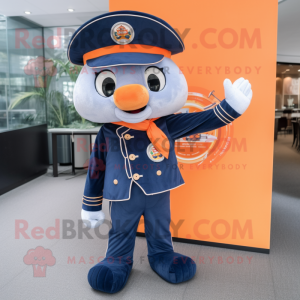 Navy Orange maskot kostume...