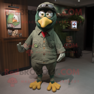 Green Crow mascotte kostuum...