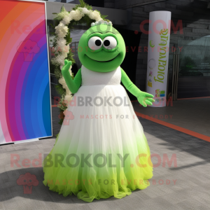 Lime Green Rainbow mascotte...