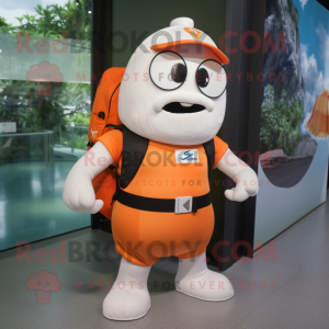 Wit Oranje mascotte kostuum...