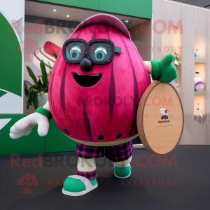 Magenta vandmelon maskot...