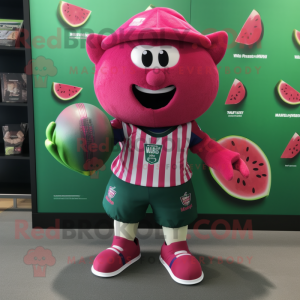 Magenta vandmelon maskot...