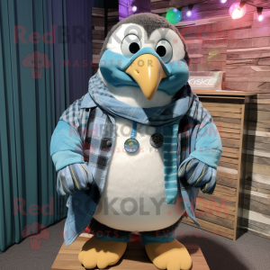 Cyan Penguin mascotte...