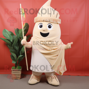 Beige Beet mascotte kostuum...