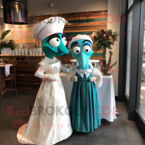 Blågrønn Fajitas maskot...