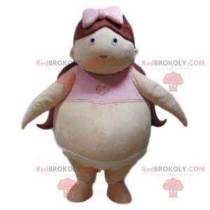 Tlustá dívka maskot s kalhotky a podprsenku - Redbrokoly.com