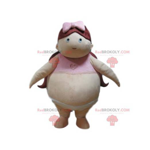 Fat girl mascot with panties and a bra - Redbrokoly.com