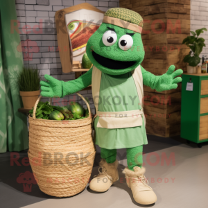 Groen Jambalaya mascotte...