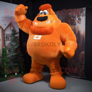 Orange Strongman mascotte...