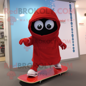 Rød skateboard maskot...